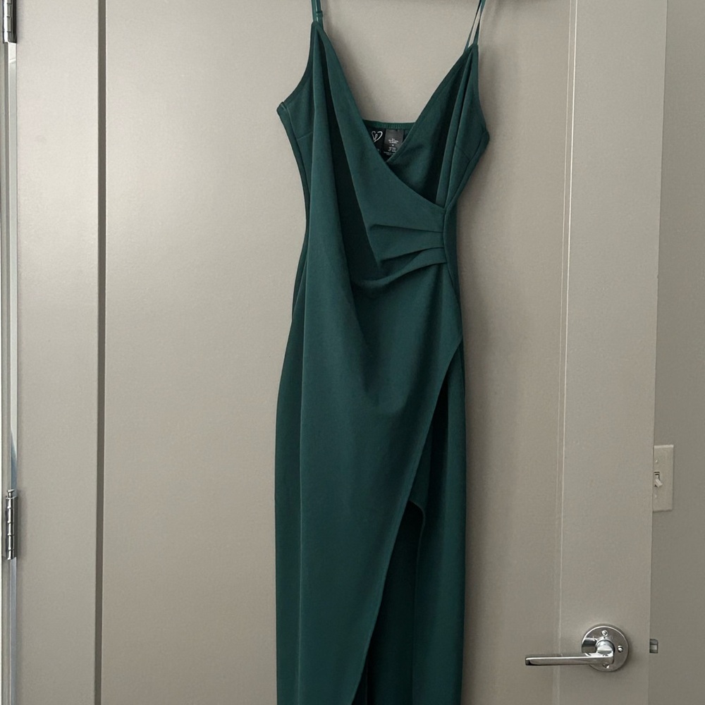 Windsor Green Maxi Formal Dress with Slit